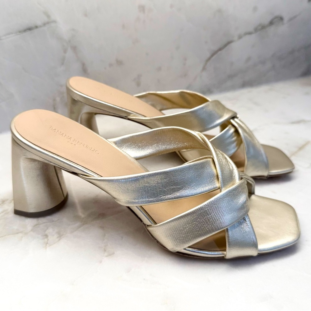 Banana Republic Metallic Heels - size 10